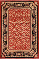 handmade Transitional Kafkaz Red Black Hand Knotted RECTANGLE 100% WOOL area rug 10 x 14